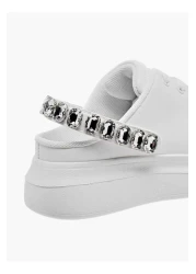 Celeste Girls' Embellished Slip-On Sneakers with Lace-Up Detail