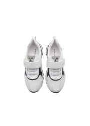 kids A more Franky Boy's Single Velcro Shoes White