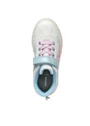Geox White Skylin Motif Girls Sneakers J558Wa0Bckcc0406