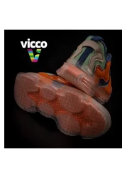 Vicco Orange Mask Comfortable Unisex Kids Sneakers