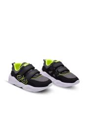 kids A more Manj Air Mesh Detailed Ultra Light Sole Boys' Sports Shoes Black