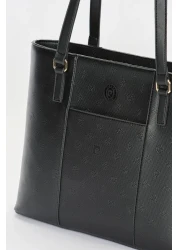 Pierre Cardin حقيبة كتف نسائية بطباعة سوداء 05PO22Y1572