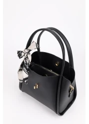 NOTHING Women's Black Hand & Shoulder Bag - Detailed Three Compartments and Makeup Layer