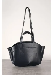 Çantacımstore Black Leather Women's Tote Bag - 2109 Model