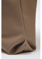  Shoes Dark Beige Zipper Women Maxi Tote Shoulder Bag Takss25Oc00026