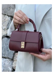 zetus Nora Model Claret Red Women's Hand and Shoulder Bag