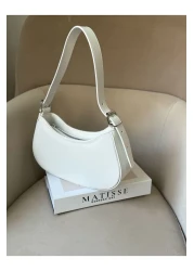 Moda Sekiz Women's Baguette Shoulder Bag with Belt Accessories