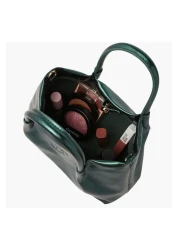 Flora Bella by Shoexpress Logo Embossed Tote Bag with Detachable Strap and Snap Button Closure