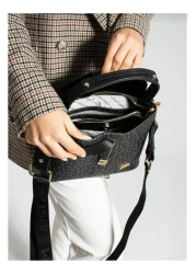 Just Polo Women's Black Hand and Shoulder Bag TM1165 2055