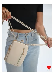 JARA Bag Paris 3 Compartment Waterproof Cross Strap Phone Holder Wallet Bag