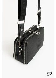 Just Polo Original Women's New Season 5 Compartment Luxury Soft Leather Adjustable Cross Column Strap Shoulder Bag