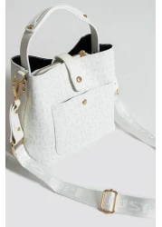 Just Polo حقيبة يد وكتف نسائية بحزام متقاطع طويل مكونة من 4 أقسام