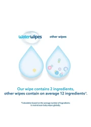 Water Wipes Purest Baby Wipes White 60 Wipes Pack of 12
