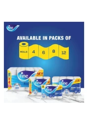 فاين كيتشن سوبر برو لفة مناديل مطبخ ورقية بثلاث طبقات 60 ورقة 6 لفائف