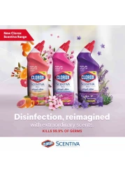 كلوركس سينتيفا توسكان منظف المرحاض خالي من المبيضات 709 ملل حزمة من 3 .