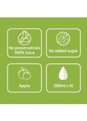 Carrefour No Added Sugar Apple Orange Juice 200ml Pack of 10 Assorted
