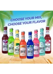 فريز ميكس مشروب غازي بنكهة الفواكه الإستوائية بسعة 275 ملل - أزرق.