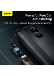 1000A UltraSafe Car Battery Jump Starter, 12V Battery Pack, Portable Charger with Jumper Cables for 4.0L Gasoline & 2.5L Diesel Engines, Built-in 10000mAh Power Bank, Compact & Reliable.
