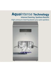 Beko Freestanding Dishwasher 15 Place Settings, 8 Programs,3 Racks,A++ Energy Rating,10 yrs warranty on Prosmart inverter motor,BDEN38523XQ(Stainless)