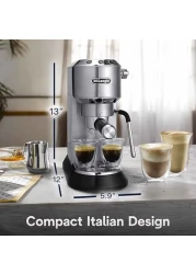 DeLonghi Dedica Arte Espresso Espresso Coffee Maker Machine EC885.M Metal 1.1L