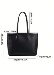 Lightweight Business Casual Stitch Detail Shoulder Tote Bag For Women Rookies White Collar Workers For Teen Girls Women College Students Rookies White Collar Workers Perfect For Office College Work Bu