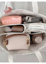 New Large Capacity Multi Compartment Women s Tote Bag Fashionable Simple And Versatile Handbag Niche Design Portable And Adjustable Shoulder Strap Mommy Shoulder Crossbody Bag Suitable For Commuting G