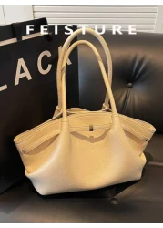 1 قطعة، حقيبة يد نسائية ذات سعة كبيرة من جلد البو المقنع بنقش العنب البري ، ديكور حزام ، مادة من البولي يوريثان