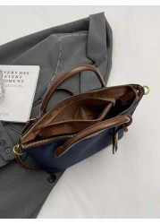 Women s Handbag Large Capacity Dumpling Shaped Tote Bag Fashionable Shoulder Bag In Blue