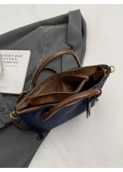 حقيبة يد نسائية عصرية ، حقيبة تسوق كبيرة السعة بشكل كعكة, حقيبة كتف موضة باللون الأزرق