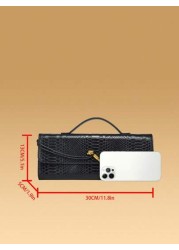 Dedoo Burgundy Bag Cherry Red Envelope Wine Red Envelope Upscale New Handbag European And American Fashion Crocodile Flip Hand Organ Bag Dinner Bag Shoulder Bag Messenger Bag Bags Ladies Elegant Bag F