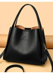 High Quality Soft Leather Handbags For Women Casual Shoulder Tote Bag Luxury Designer Ladies Large Capacity Purse Bags Hot Bag For Women Elegant