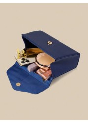 This Evening Bag Has A Certain Capacity To Hold Items Like Phone Wallet And Cosmetics The Handheld Design Is Convenient To Grip The Leather Material With A Litchi Texture And The Exquisite Metal Conne
