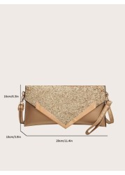 Glamorous Elegant Exquisite Quiet Luxury Sequin Stylish Luxury Shiny Glitter Metal Decor Flap Square Bag Evening Bag Dinner Bag For Party Girl Woman Bride Perfect For Party Wedding Prom Dinner Banquet