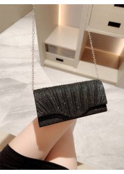 Glitter Evening Bag Purse Women Evening Bag Envelope Handbag Large Wedding Party Prom Purse Mini Flap Square Bag Metallic Sequin Dress Bag Evening Bags For Teen Women Women Socialites Working Women Et