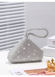 Glamorous Glitter Bling Sequin Luxury Shiny Women s Mini Sparkling Rhinestone Clutch Bag Suitable For Wedding Party Dance Birthday Gift Makeup Bag Evening Bag Dinner Bag For Party Girl Woman Bride