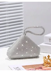 Glamorous Glitter Bling Sequin Luxury Shiny Women s Mini Sparkling Rhinestone Clutch Bag Suitable For Wedding Party Dance Birthday Gift Makeup Bag Evening Bag Dinner Bag For Party Girl Woman Bride