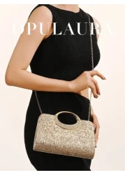 OpulAura Women s Fashion Sparkling Crystal Rhinestone Clutch Purse Luxury Shiny Rhinestone Evening Handbag For Prom Party Ball Birthday Celebration Bridal Clutch Elegant Prom Bag