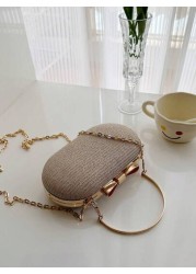 Elegant Fashionable Mini Evening Bag Shiny Clutch Purse Rhinestone Sparkly Evening Bag Metallic Chain Bridal Wedding Party Golden Bag Crossbody Handbag For Women Tready Party Bags Perfect For Party We