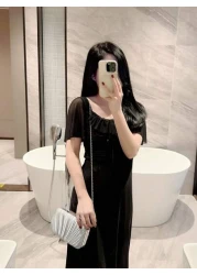 Women s Luxurious Pleated Chain Satin Box Clutch Bag Evening Bag