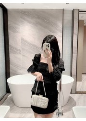 Moonlit EveBag Glamorous Elegant Exquisite Quiet Luxury Sequin Stylish Luxury Shiny Faux Pearl Clutch Box Bag Evening Bag For Wedding For Party Girl Woman Bride Elegant Pearl Clutch Prom Bag