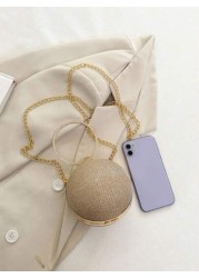 Dedoo Lightweight Business Casual Rhinestone Decor Bucket Bag Mini Drawstring Design Clear Bag Faux Pearl Bag Evening Bag Dinner Bag Glamorous Elegant Exquisite Quiet Luxury Rhinestone For Party Girl