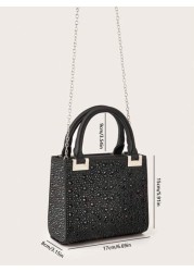 Women Luxury Satin Mini Rhinestone Decorated Clutch Bag Elegant Evening Party Handbag Formal Prom Gown Wedding Purse For Ladies Daily Commute Or Dating For Party Wedding Prom Dinner Banquet Matching W