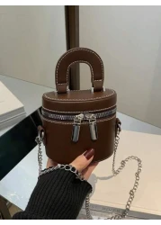 جملة 2025 وصول جديد مربع مستحضرات تجميل محمول وجميل، حقيبة أحمر شفاه صغيرة حقيبة كتف/متقاطعة للنساء