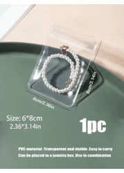 قطعة واحدة علبة مجوهرات محمولة للسفر، سعة كبيرة لتخزين المجوهرات، منظم مكياج منزلي، علبة مجوهرات قابلة للقفل