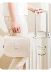 1pc Travel Make Up Bag Waterproof Toiletry Bag Beauty Storage Bag Portable Cosmetics Bag Multi Functional Makeup Hanging Bag Travel Storage Bag Travel Makeup Bag Hand Held Zipper Bag Mesh Bag Travel B