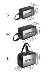 3 1pc Large Capacity Waterproof Makeup Bag Double Layer Cosmetic Bag Multifunctional Travel Organizer Bag Portable Toiletry Bag For Cosmetics Brushes Skincare Products Makeup Organizer