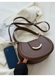 حقيبة كتف / يد للنساء من الجلد الصناعي البسيطة، حقيبة كتف / عابرة / كلاتش / حقيبة متعددة الوظائف