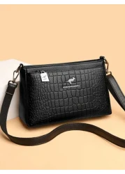 حقيبة كتف جلدية فاخرة ناعمة للنساء موديل 2024، بطراز رائع للنساء، حقيبة عصرية أنيقة للنساء