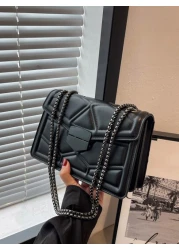 Quilted Flap Chain Square Bag For Teen Girls Women College Students Rookies White collar Workers Perfect for Office Work Business Commute Best Work Bag for Women