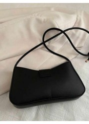 Women Fashion Casual Commute Solid Col Or Shoulder Bag Portable Crossbody Bag Suitab Le For Dating Shopping Gift